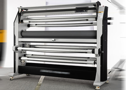 Hot And Cold Laminating Machine 4 rollers Double Side Laminating Machine 64 Inch Width Demo